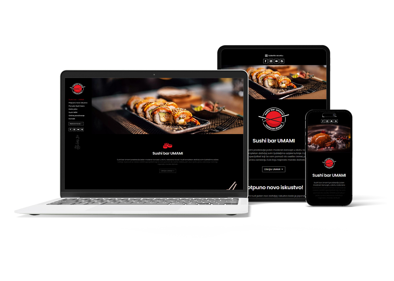 Sushi-bar-UMAMI-portfolio - Izrada sajtova Novi Sad